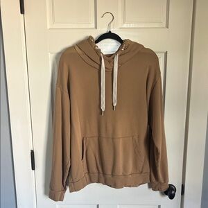 NSF Tan Drawstring Hoodie with Front Pocket